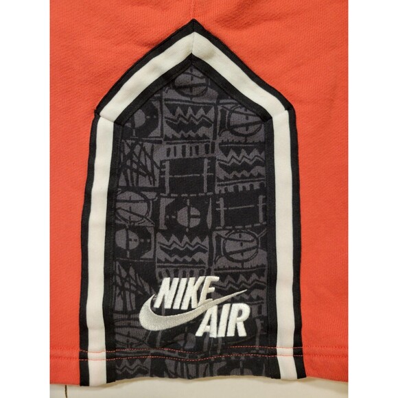 NIKE AIR Basketball Shorts‎ Red Black Knit Sweat Active Mens Size S Embroidered - Picture 2 of 9